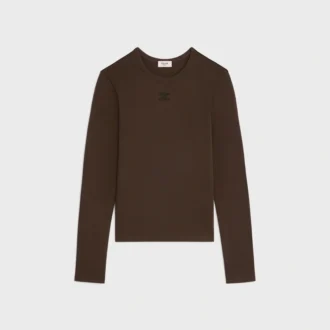 Triomphe T-Shirt in Ribbed Cotton Jersey