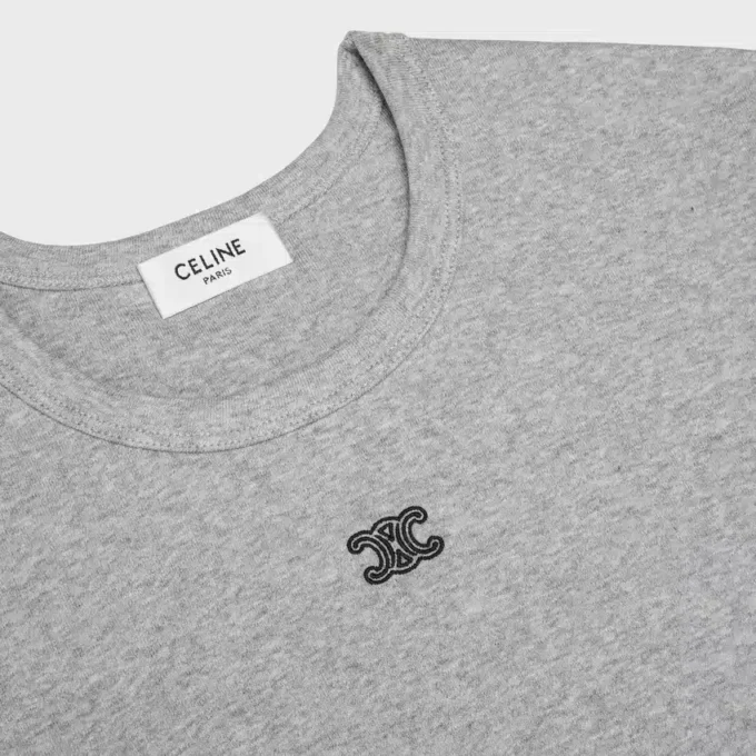 Triomphe T-Shirt in Ribbed Cotton Jersey