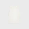 Triomphe Tank Top in Ribbed Cotton Silk