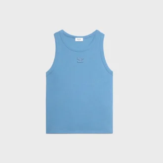 Triomphe Tank Top in Ribbed Cotton Silk
