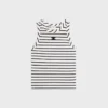 Triomphe Tank Top in Striped Silk Jersey