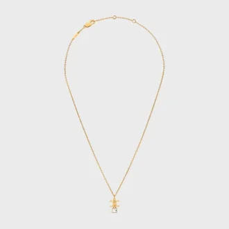 Triomphe Twinkle Necklace in Strass and Brass with Gold Finish Triomphe Twinkle Necklace in Strass and Brass with Gold Finish