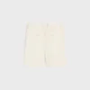 Triple-Pleated Masculin Shorts in Striped Wool Triple-Pleated Masculin Shorts in Striped Wool