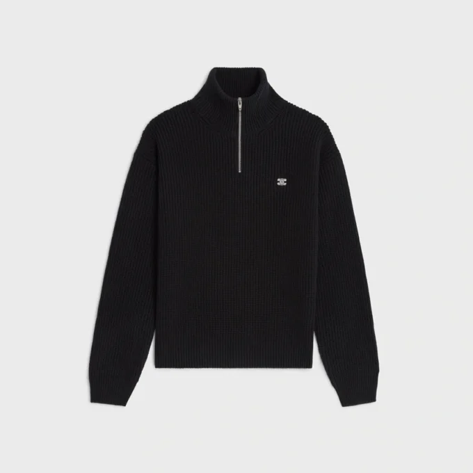 Trucker Sweater in Ribbed Wool