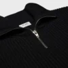 Trucker Sweater in Ribbed Wool
