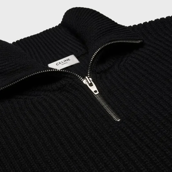 Trucker Sweater in Ribbed Wool