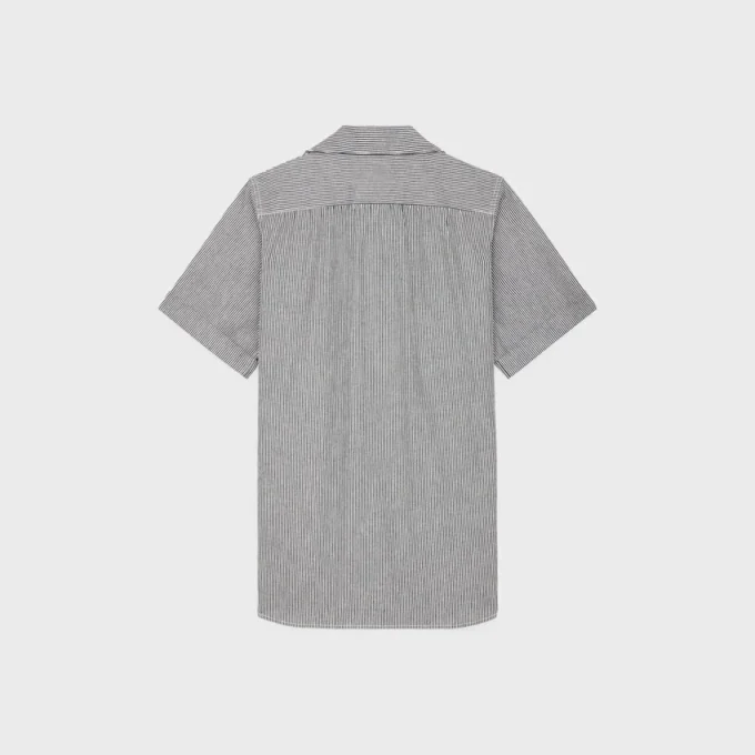 Tunic Mini Dress in Hickory Striped Cotton Tunic Mini Dress in Hickory Striped Cotton