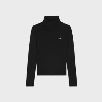 Turtleneck Top in Wool Jersey