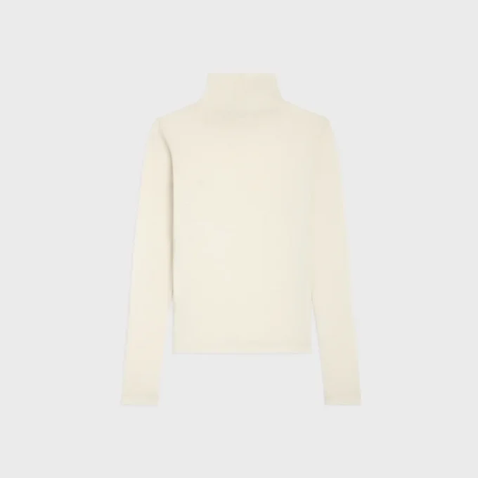 Turtleneck Top in Wool Jersey