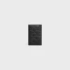 Vertical Card Holder in Calfskin with Triomphe Embossed