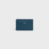 Zipped Card Holder in Grained Calfskin