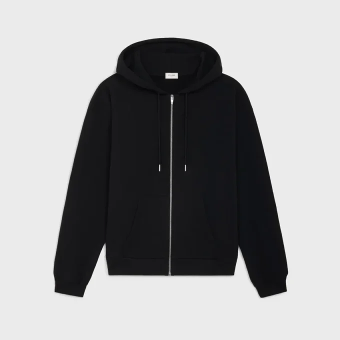 Zipped Hoodie in Cotton Fleece Zipped Hoodie in Cotton Fleece